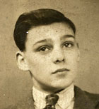 Jeffrey Steele artist as a boy circa 1940s mugshot from Howells shop photobooth Cardiff