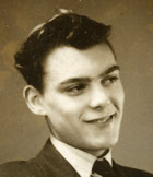 Jeffrey Steele artist as a youth circa 1940s mugshot from Howells shop photobooth Cardiff