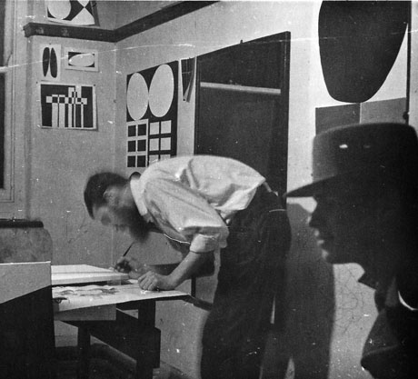 Jeffrey Steele artist and friend Fred Maddox Cardiff studio early 1960s